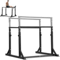 VEVOR Dip Bar, 800 lbs Capacity, Heave Duty Dip Stand Station with Adjustable Height, Fitness Workout Dip Bar Station Stabilizer Parallette Push Up Stand, Parallel Bars for Strength Training Home Gym