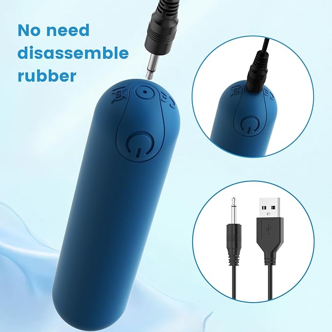 Handheld Electric Back Massager - Mini Waterproof Deep Tissue Blue