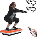 Vibration Plate Exercise Machine - Whole Body Workout Vibration Platform Lymphatic Drainage Machine for Weight Loss Home Fitness with Resistance Bands Remote