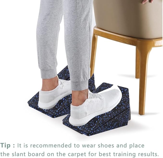 3pc Leg Stretcher Foot Squat Wedge Foam Slant Board for Squats Calf Raise Block Yoga Wedge Equipment Easy to Use