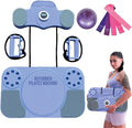 Pilates Board Portable Reformer Set Pilates Kit with Resistance Bands Ball Timer Display for Home Workout Fitness Abs Glutes Women Foldable Multifunction Pilates Machine