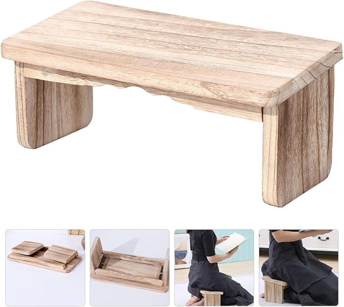 Meditation Kneel Sit Stool Wooden Meditation Bench for Home Temple Relaxation Non-Slip Design for Comfortable Sitting and Improved Circulation