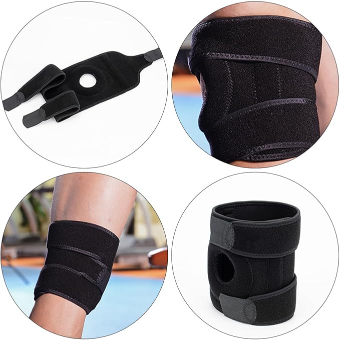 2pcs Breathable Knee Support Sleeves Lightweight Protective Cushion Knee Wraps for Fitness Cycling Basketball Joint Protection