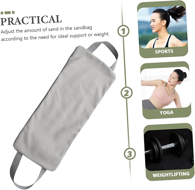 Canvas Arm Slimming Sandbag for Weight Training Adjustable Fitness Workout Sandbag with Handles for Yoga and Strength Training
