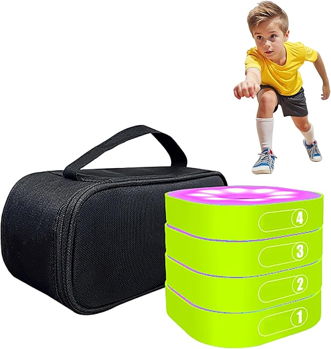 Reaction Training Lights for Kids, Speed Agility Response Training Reaction Lamp, Basketball Boxing Soccer Training Equipment Teaching Props for Sport, Fitness