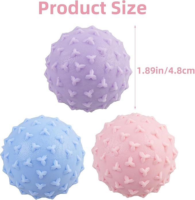 WOVTE Massage Lacrosse Ball Set for Sore Muscles, Shoulders, Neck, Back, Foot, Body, Deep Tissue, Trigger Point, Muscle Knots, Yoga and Myofascial Release