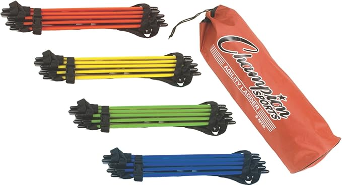 Champion Sports AGLCLR4 4M Sectioned Agility Ladder Set