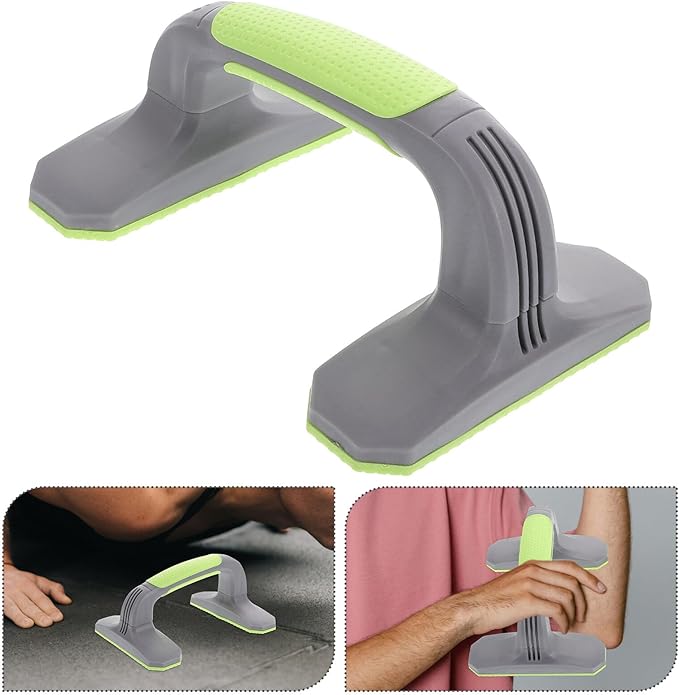 GALPADA Push Up Bars Hand Stand Trainers 2pcs Plastic Non-Slip Strength Training Pushup Stands for Home Gym Floor Workout Fitness Exercise Equipment