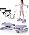 Waist Twister Machine for Body Toning, Fat Burning, Supports 300 lbs, Noiseless, Anti-Slip, Compact Portable for Home, Gym, Apartment, Office