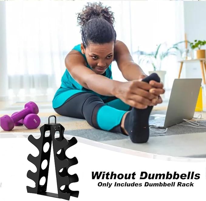 3-Tier | 4-Tier Dumbbell Rack for Dumbbells , A-Frame Weight Stand Only, Compact Space-Saving Design for Home Gym, Heavy-Duty Alloy Steel Organization Rack (Dumbbells Not Included ）