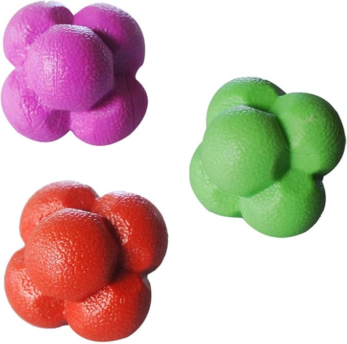 3pcs Agile Training Balls Hexagonal Reaction Ball for Yoga Random Color