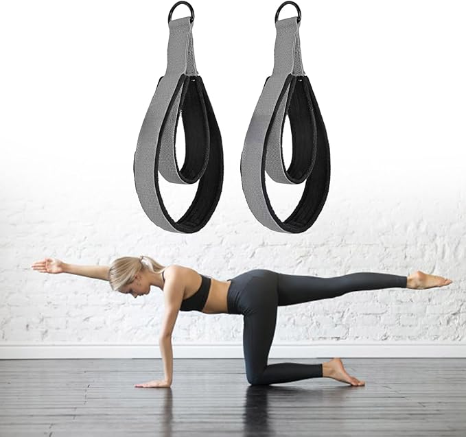 Double Loop Strap 1 Pair Pilates Yoga Double Loop Belt Fitness Equipment Strap for Gym Double Loop Yoga Pilates Strap