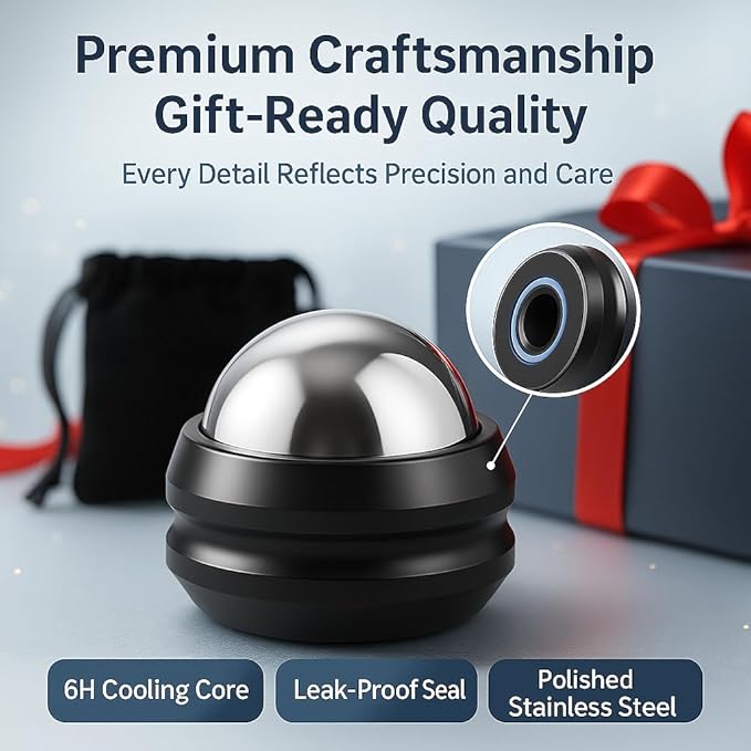 Cold Massage Roller Ball - Stocking Stuffers Gifts for Men Women Teens Boys，Stays Cold for 6 Hours,Sports Fitness Relaxations Gift,Rapidly Relieve Muscle Pain and Tension