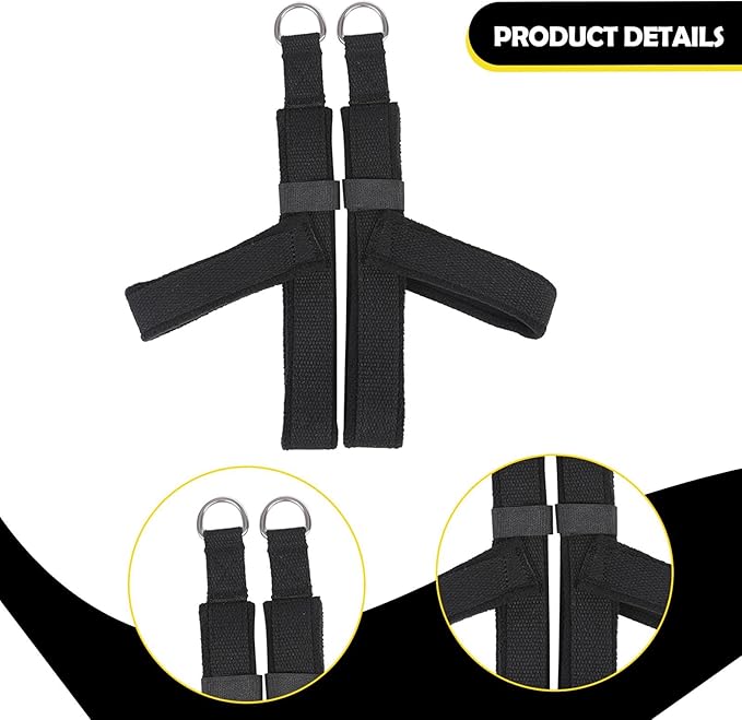 2X Pilates Straps Yoga Straps Strength Training Flexible Core Equipment Reformer Strap Fitness Belts for Studio Adults Gym