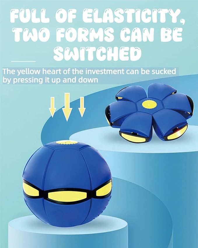 Magic Bouncing Ball, Children's Bouncing Ball, Automatic Rebound Double The Fun, Magics Flying Saucer (No Light,Green)