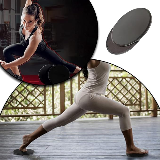 2 Pcs Core Workout Sliders Double Side Usage Strength Sliders Wear Resistant Exercise Gliding Discs for Home, Carpet Hardwood Floors Yoga, Pilates