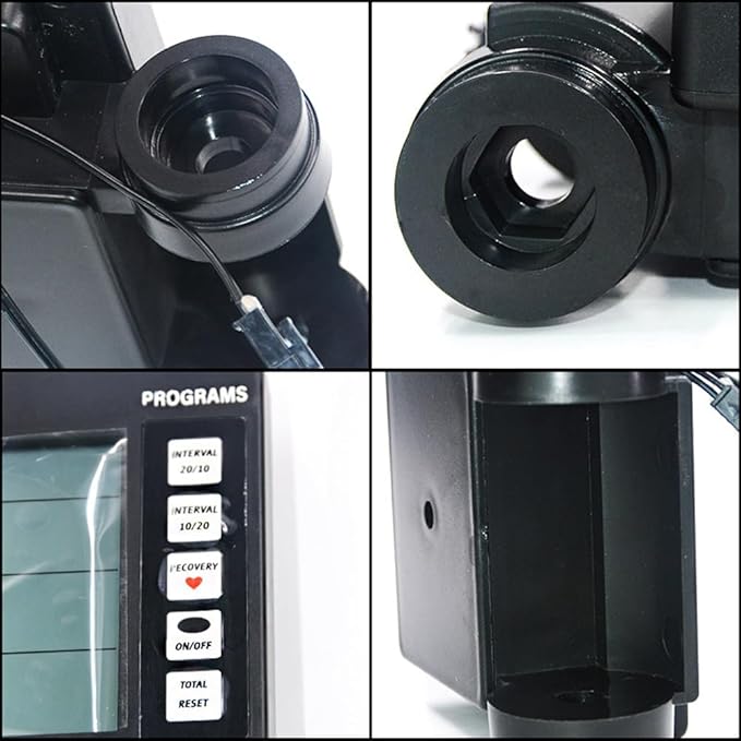 Replacement Rowing Machine Counter Speedometer with LCD Screen, Black Plastic Monitor for Wind Resistance Equipment