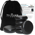 Maxdee Massage Stones Essential Hot Stones for Massage, 6 Large Hot Stones Massage Kit Hot Rocks Massage Stones for Professional or Home Spa, Foot Heater, Relaxing, Healing, Pain Relief, 2.75"
