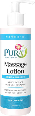 Arnica Therapy 8 Fl oz Massage Lotion, Arnica Extract, Professional, Massage Therapy, Deep Tissue, Unscented, Hypoallergenic, Natural Ingredients, Skin Hydrating, Moisturizing, for Bruising