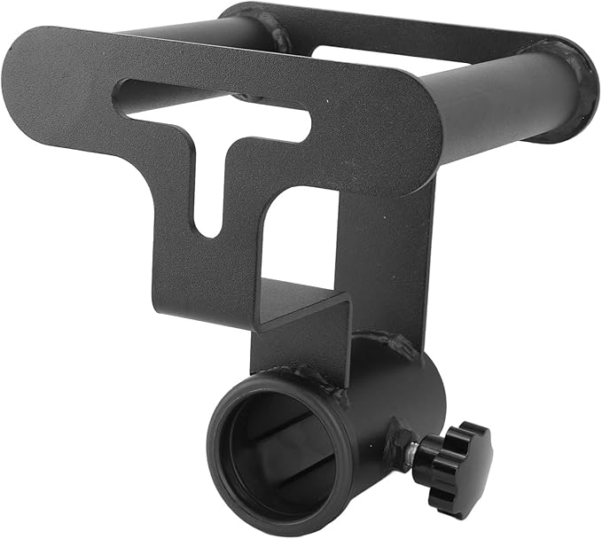T Bar Row Platform with V Bar Landmine Handle Attachment, Iron Barbell Rowing Accessory for Home Gym, Compact Portable Strength Training Equipment for Upper Body Workouts