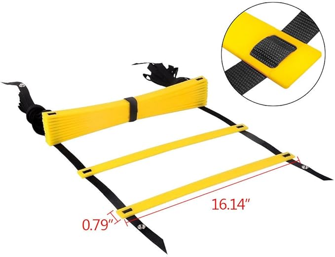 Agility Ladder, Speed Ladders for Soccer Football Speed Agility Training, MultiChoice 12 Rung by SHG