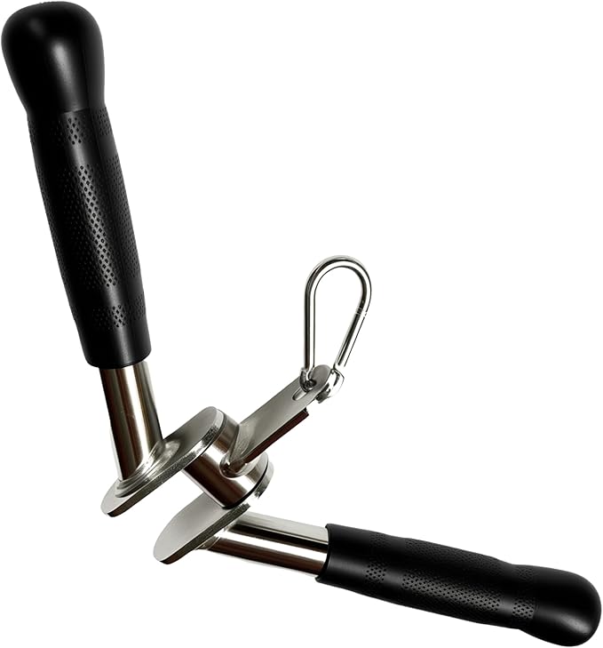 qibylift Barbell Multi-Exerciser Cable Attachment For Cable Machines, Lat Pull Down Bar Cable Machine Attachments, Tricep Press Down Bar, Revolving Straight Curl Pulldown Bar with Rotating & Rubber Handle Grips