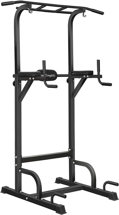 BangTong&Li Power Tower, Pull Up Bar Dip Station/Stand for Home Gym Strength Training Workout Equipment