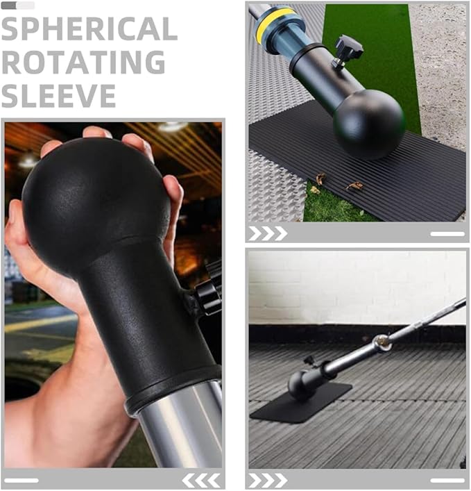 Kisangel Barbell Attachment Base Rotatable Iron Barbell Clamp for T Bar Row and Deadlift Strength Training Gym Equipment Accessory for Home Workouts