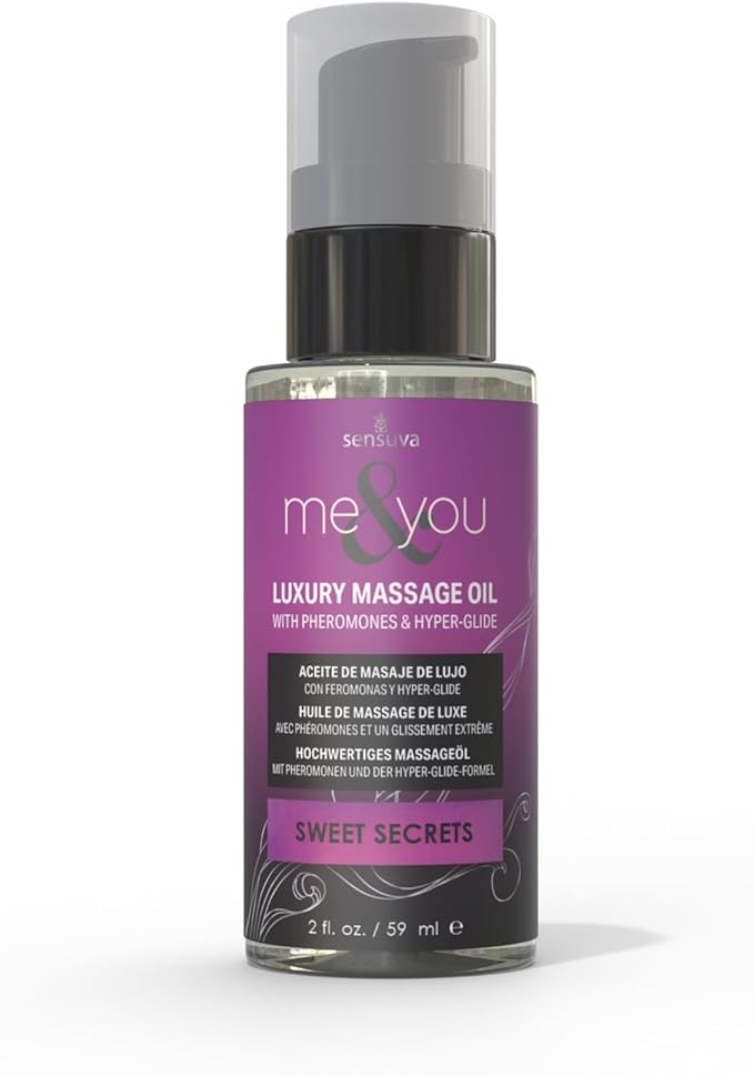 Me & You Massage Oil | 2 fl.oz. (59ml) Bottle (Pomegranate, Fig, Coconut & Plumeria) Sweet Secrets