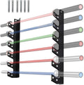 Wall Mounted Barbell Holder for 6 Bars – Heavy Duty 400LB Capacity Horizontal Storage Rack with Protective UHMW Liner | Easy Installation with Included Hardware | for Home Gym & Garage Organization
