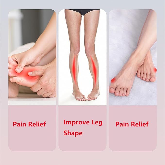 Foot Arch Trainer Massager, Toe Stretcher, Calf and Glute Exercise Tool, Feet Massagers to Improve Foot Bunion Toe Training Thin Calves Legs Purple