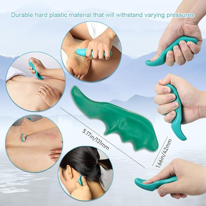 ZORZA 1Set Manual Thumb Shaped Massage Tools Featuring 3 and 4-Legged Massage Knobs for Trigger Point Pressure Massager and Deep Tissue Massage,Ideal for Stress Relief