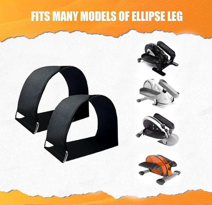 8 Pcs Ellipse Leg Exerciser Machine Pedal Straps, Suitable for Under Desk Elliptical Peddler Foot & Leg Pedal Exercixer for Seniors Fitness Home Sports Accessories