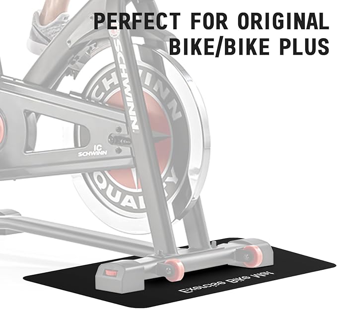 TOBWOLF 2PCS Non-Slip Mat Compatible with Peloton Bike, Concept 2 Rowing Machine, Exercise Bike Mat, Mat Protect Hardwood Floor Carpet for Home Gym, Workout Mat for Bike Trainer, Stationary Spin Bike