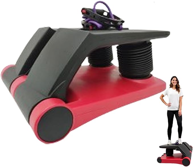 INTBUYING Mini Twist Stepper for Exercise Workout at Home with Resistance Bands Quiet Step Machine Portable with LCD Monitor and Non-Slip Pedals for Gym Home