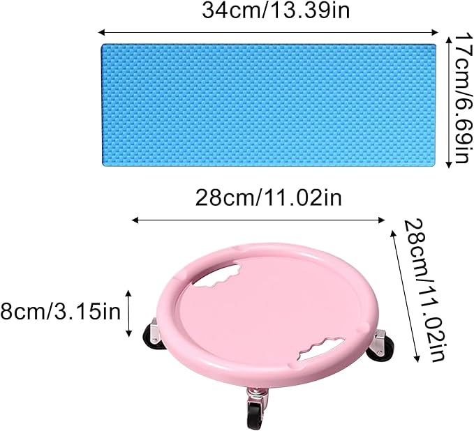 Ab Roller Wheel - Core Workout Roller, 360 Rotation System, Abdominal Training Board, Ergonomic Knee Mat | Women Men Home Gym Conditioning Muscle Shaping Balance Practice