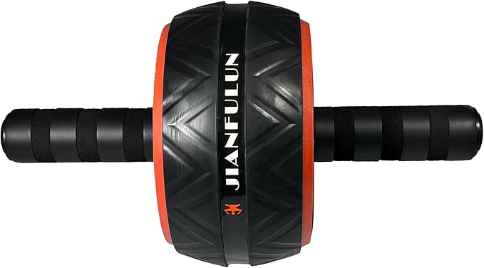 Ab Roller Wheel for Core & Abdominal Strength Workout - Portable Home Gym Exercise Equipment with Non-Slip Handles & Knee Pad for Men & Women