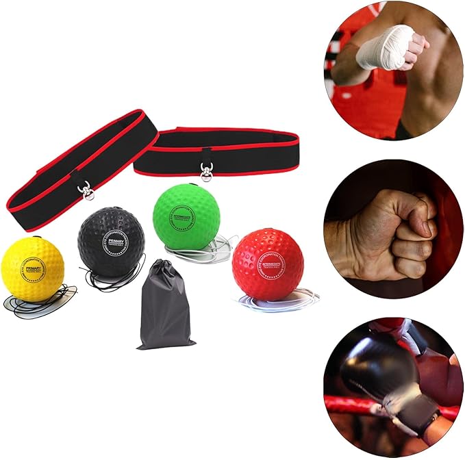 2Pack Boxing Reflex Balls, Boxing Ball Headband Set,Reflex Punching Ball Boxing Equipment Improve Speed and Hand-Eye Coordination for Men, Kids Boxing Equipment