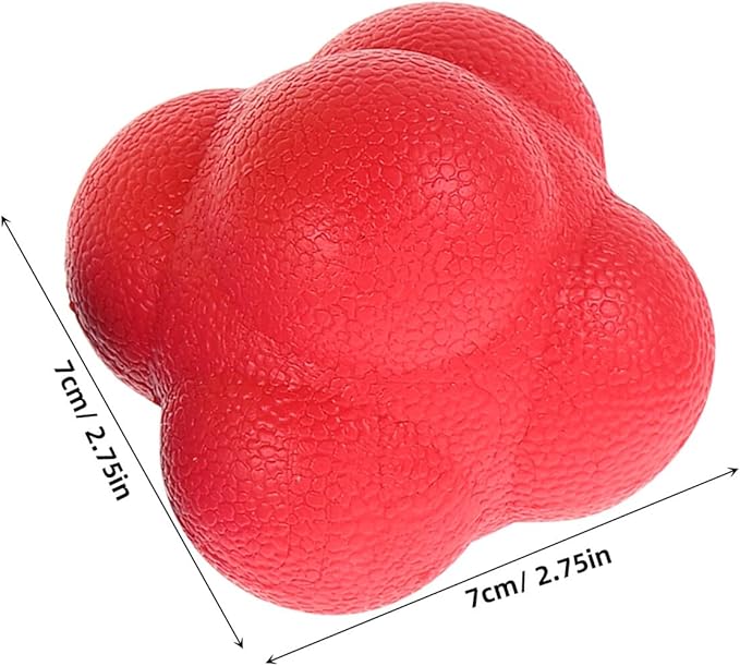 5pcs Hexagon Reaction Balls Set, High-Difficulty Rubber Agility Training Balls for Reflex and Coordination, Multi-Color Fitness Sport Tools for Speed and Wrestling Training