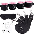 Set Casual Pink Yoga Belt and Eye Mask for Better Sleep Quality-Q