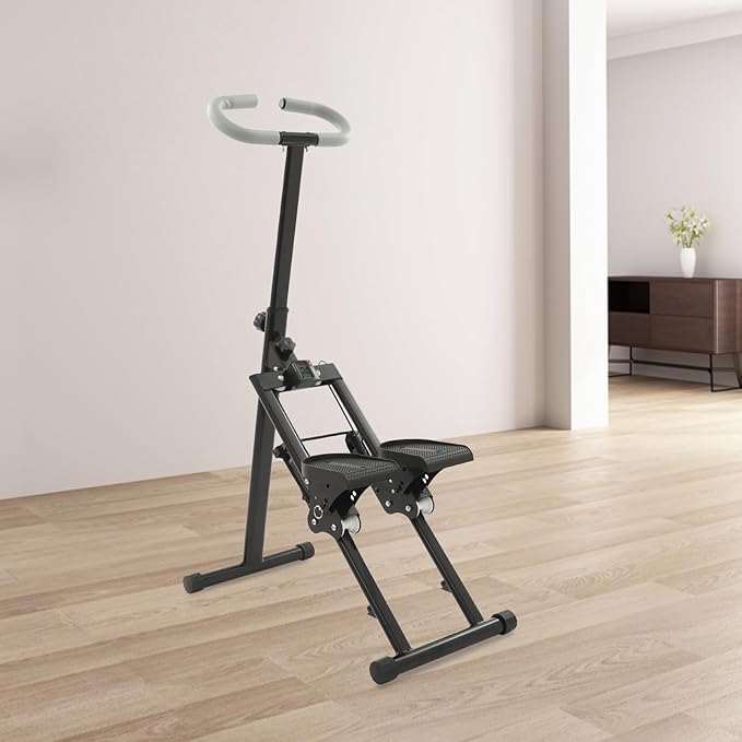 Foldable Stair Stepper for Home, Vertical Climber with LCD Display | 220lbs Capacity, 3-Level Adjustable Pedals | Anti-Slip Handlebar & Sturdy Steel Frame for Full Body Workout