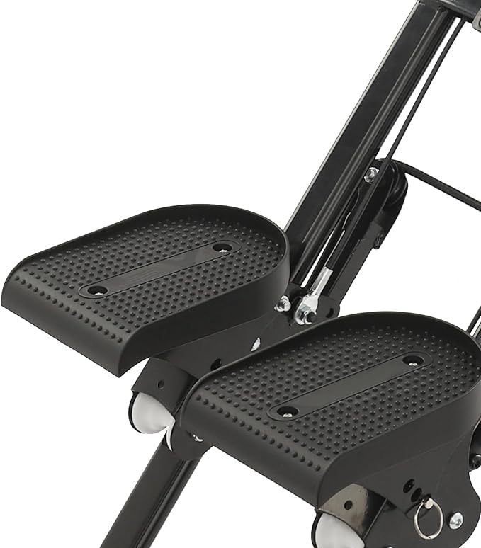 Foldable Stair Stepper Climber with Non-Battery Counter, 1.2mm Carbon Steel Frame, 220LBS Capacity, 3-Level Adjustable Pedals for Home Gym Full Body Workout