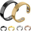 Auvulis Migraine Ring, Vitality Ring for Migraines, Adjustable Acupressure Magnetic Ring, Stainless Migraine Ring for Men and Women