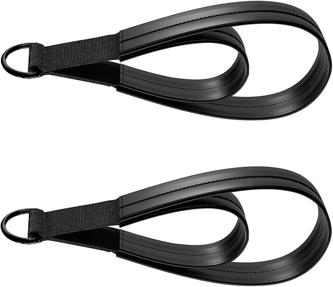 1 Pair Double Loop Pilates Straps, With D-Rings For Stretching, Flexibility & Gym/Yoga Workout, Comfortable Fitness Accessories