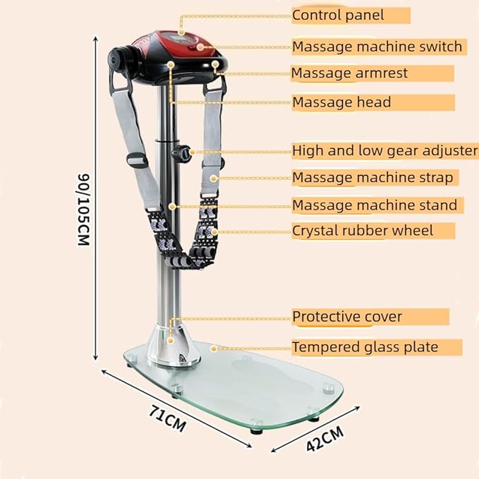 Vibration Fat Burning Machine - 20-Speed Whole Body Slimming Massager with Adjustable Straps, 360° Rolling Massage Beads for Waist/Hips/Arms/Legs, Compact Home Fitness Equipment