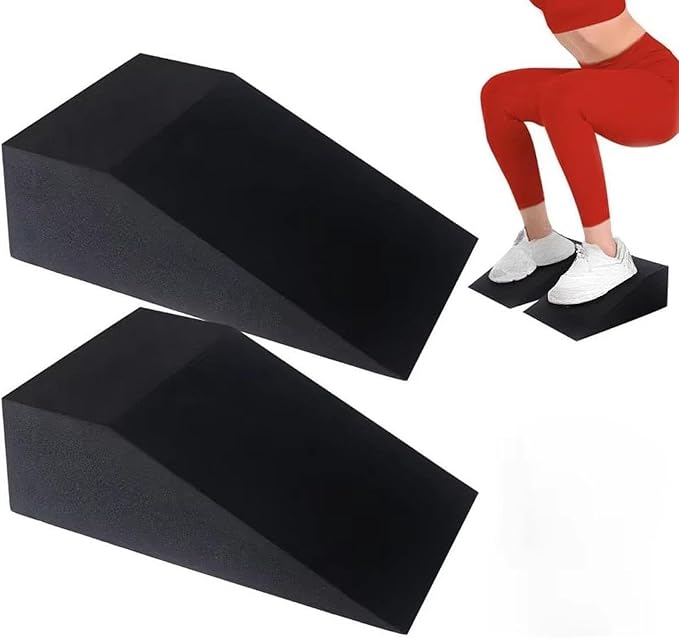 2 Pieces Squat Wedge Block EVA Foam Wedge for Bodybuilding Weightlifting
