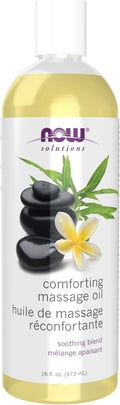 NOW Foods Solutions, Comforting Massage Oil, Vitamin Infused Blend, Soothing and Nourishing, 16-Ounce