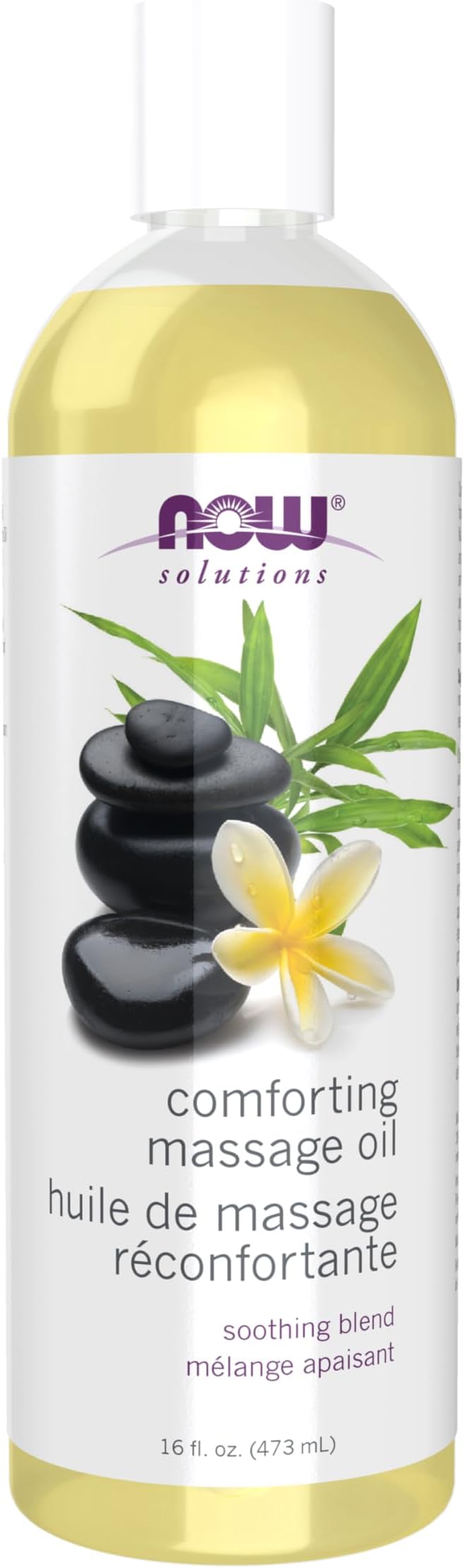 NOW Foods Solutions, Comforting Massage Oil, Vitamin Infused Blend, Soothing and Nourishing, 16-Ounce