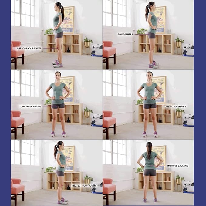 SCOOP Lateral Trainer Combo Package w/Exercise Bands - Compact, Lightweight, Under Desk Lateral Motion Exerciser | at Home Fitness for Legs, Hips and Back Improves Strength, Balance and Mobility.