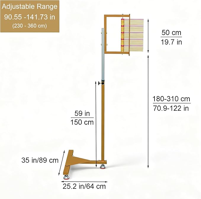 Vertical Jump Tester for Training, Height Adjustment Jump Measurement Tool, Vertical Measure Trainer Stick Pole for Basketball Volleyball Training Aid